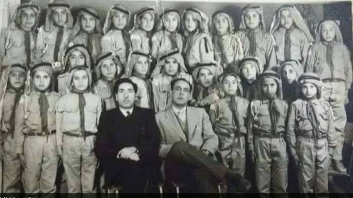 صورة لفرقة كشافة برقين تعود للخمسينات من القرن الماضي