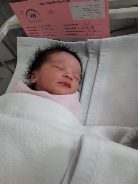 مبارك المولودة حلا علاء وائل خيري جرار